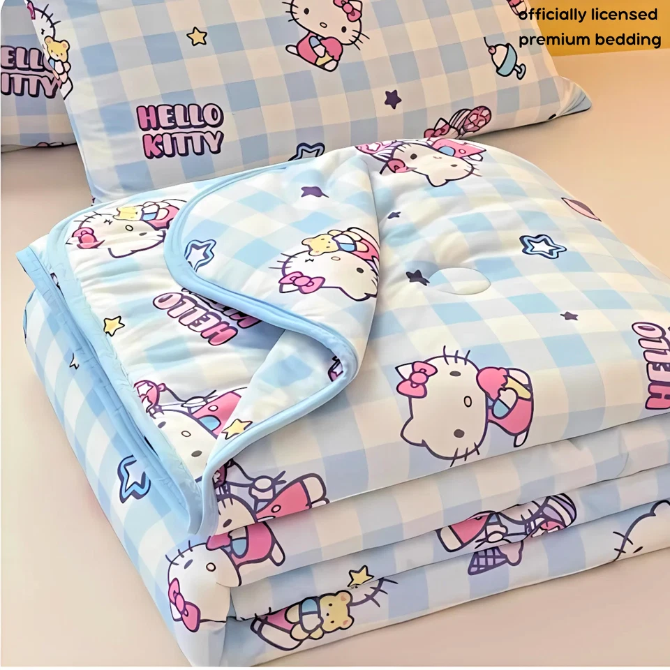 Sanrio Hello Kitty имбирь одеяло королева Японии длинный штапель хлопок вязаное одеяло - Изображение 3 из 4