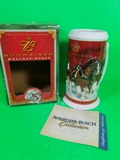 Budweiser Beer Stein Mug 2004 Holiday 25th Anniversary Edition Clydesdale (Vader