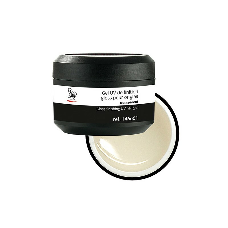 Finition gloss Peggy Sage gel transparent 50g anti-jaunissement pour faux ongles