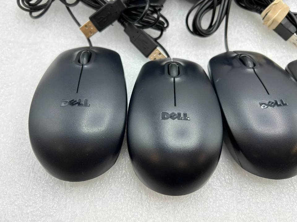 LOT OF 5  Dell USB Wired Scroll Wheel Optical Black Mouse MS111-P Free Shipping - Image 2 of 4