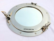 Porthole Finish 17 Nautical Wall Aluminum Mirror Decor Chrome Window Round Gift