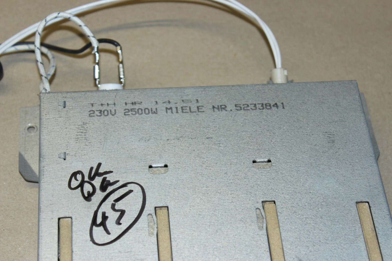 Miele Trockner Heizung Heizkörper Heizregister 2500W T.Nr: 5233841 