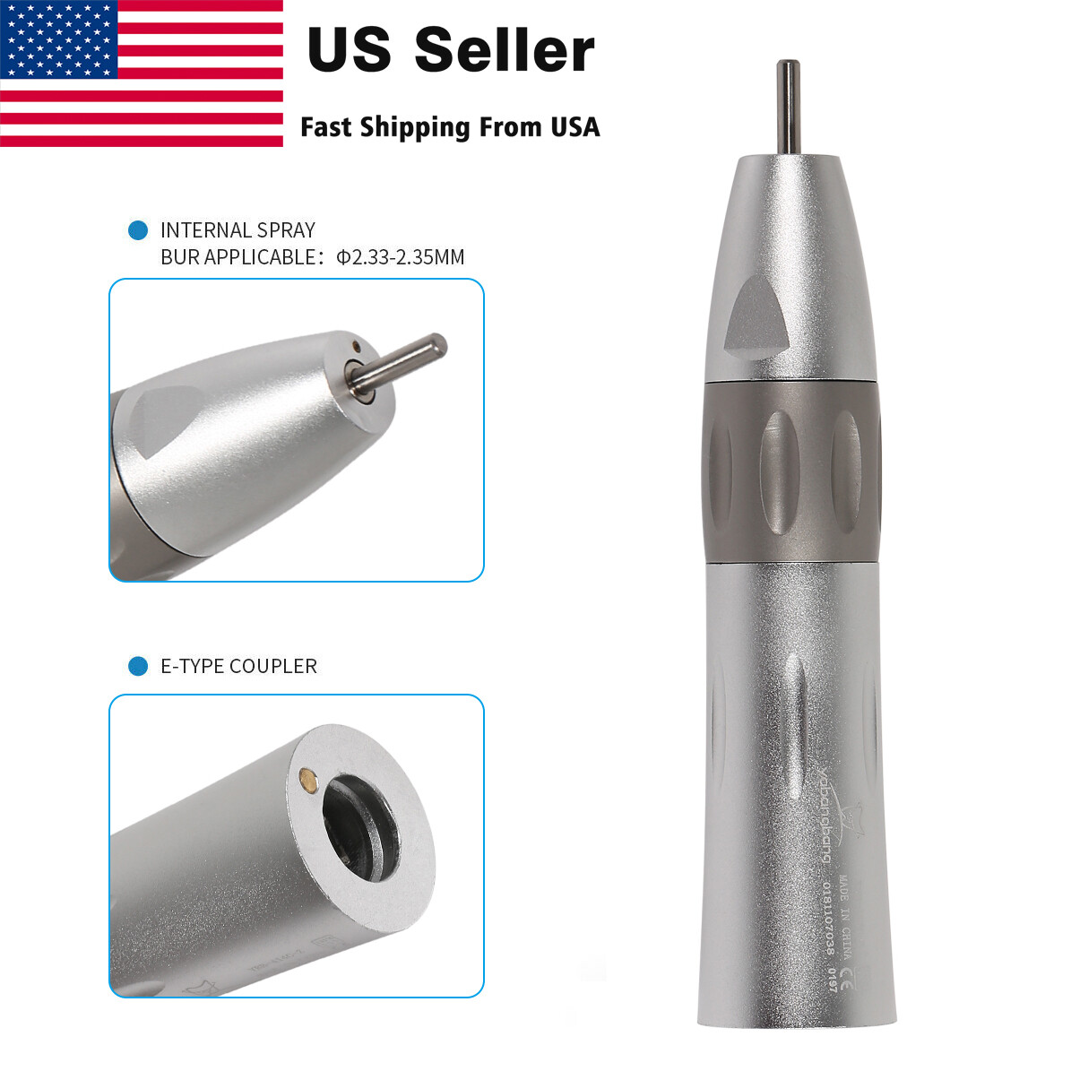 Dental Low Speed Handpiece Inner/External Spray 1:1 Straight