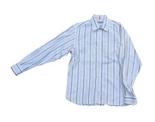 TED BAKER LONDON Textured Button Down Dress Shirt Men's 4 Striped Long Sleeve