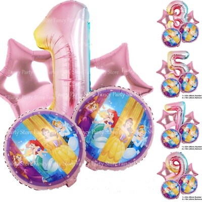 Disney Prinzessinnen Geburtstag Ballons Prinzessin Party Dekorationen Zahl Ballons  