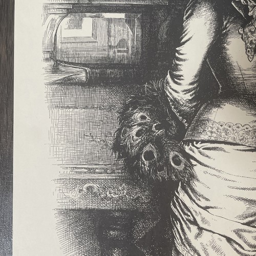 Christmas Flirtation Thomas Nast Woodblock Engraved Print 1882 Harper's Rare - Picture 10 of 16