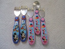 Mickey  Minnie Mouse Disney Toddler Forks  Spoon Lot The First Years Tomy 2019