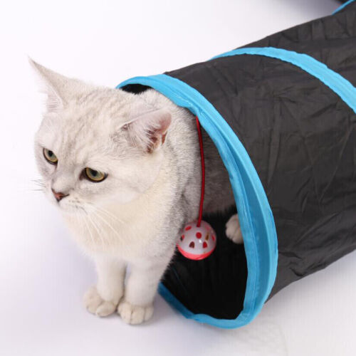 Cat Kitten Puppy 4-Way Tunnel Play Toy Foldable Funny Exercise Tunnel Rabbit Pet - Picture 6 of 8