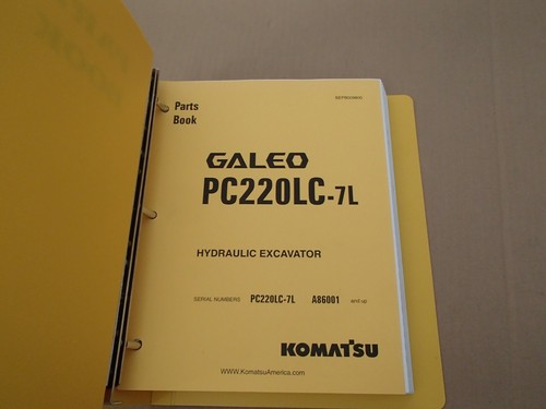 Komatsu PC220LC-7L Excavator Parts Book Manual # A86001 - up - Picture 2 of 5