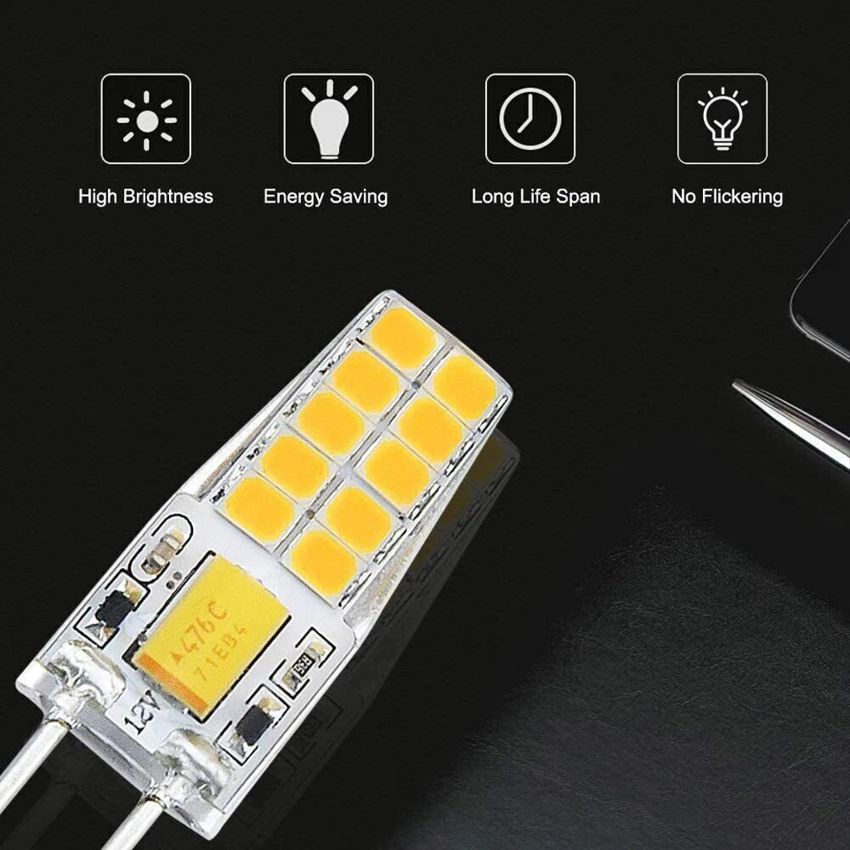 2x GY6,35/G6.35 LED SMD Sparlampe Leuchtmittel Birne Lampe Warmweiß AC/DC 12V - Bild 4 von 4