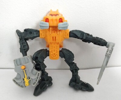 McDonalds Happy Meal Toy 2007 Bionicle w/ Claw Carpar Yellow Gray Robot