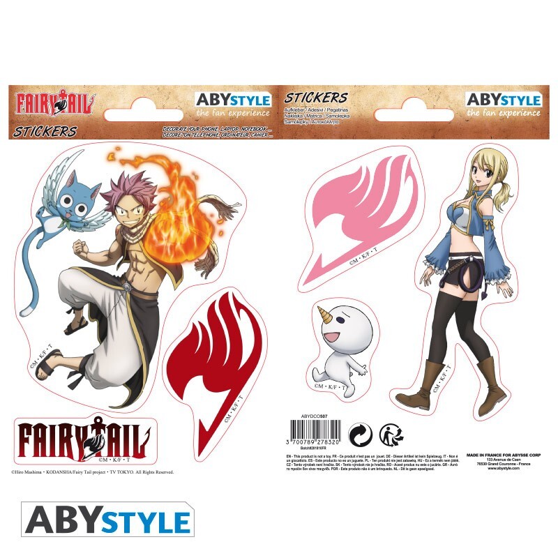 Thumbnail - Fairy Tail - Aufkleber - 16x11cm/ 2 Bögen - Natsu & Lucy