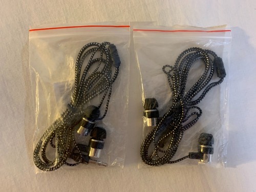 OSALADI Cloth Line In-Ear Earbuds Headphones Wired Heavy Bass Earphones Lot of 2 - 第 2/5 張圖片