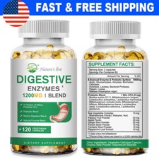 Digestive Enzymes Prebiotic  Probiotics Pancreatin Enzimas Digestivas 120 Caps