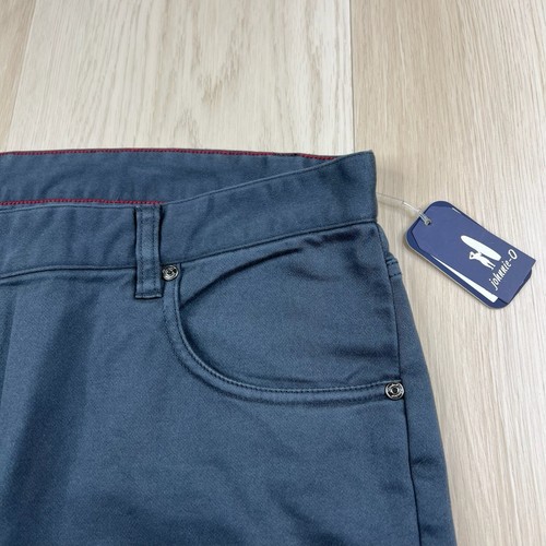 johnnie-O terry pantalone 5 tasche uomo taglia 38x34 colore antracite NUOVO - Foto 6 di 18
