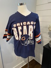Vintage 1990s Mens Large Chicago Bears Jersey Stripe T-Shirt 