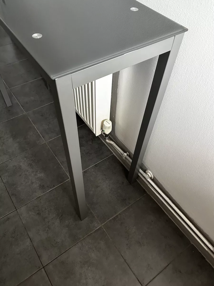 Argos Home Lido Grey Glass Bar Table Kitchen Living Room Dining