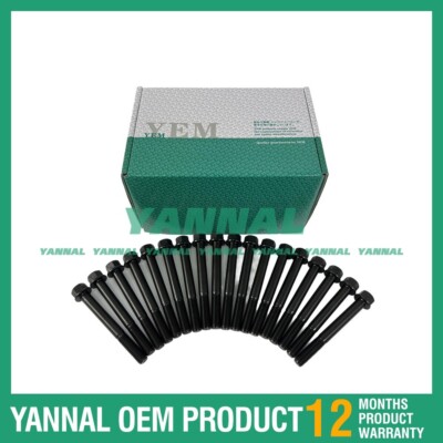 18X New D34 Cylinder Head Bolt Set For Doosan / DEVELON D70S-7 diesel forklift