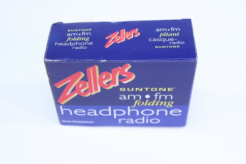 De Colección Zellers Suntone Plegable AM/FM Auriculares Radio Portátil RR406 1998 Raro Difícil de Encontrar - Imagen 7 de 12