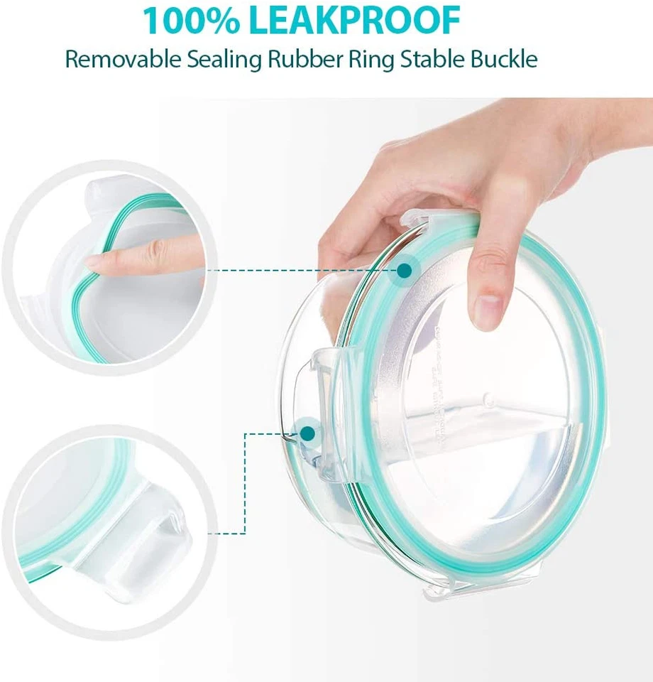 BAYCO Glass Food Storage Containers with Lids, [24 Piece] Glass Meal Prep Contai - Image 4 of 4