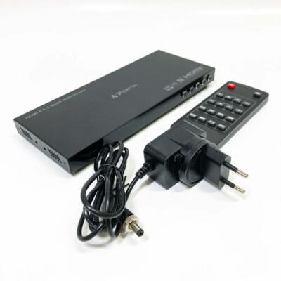 HDMI Multiviewer Switch 4x2 mit Pip, PORTTA Quad Multi-Viewer Seamless Switcher