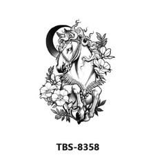 Temporary Fake Tattoo Stickers White Knight Waterproof Arm Body Art