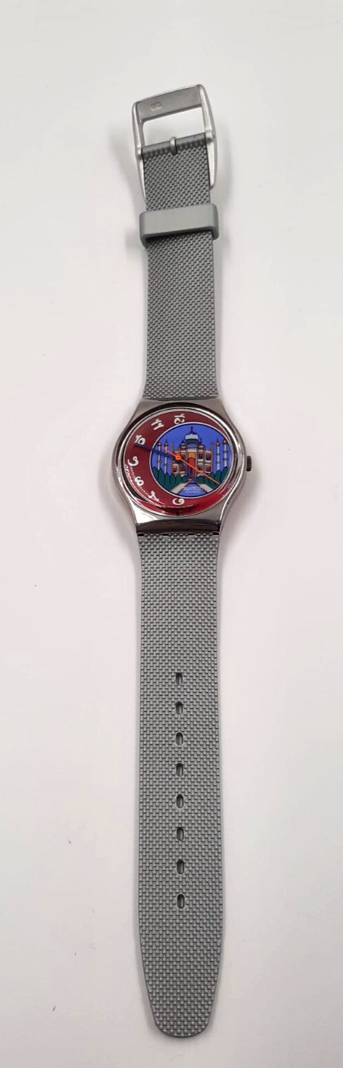 Swatch GK208 Taj Mahal 1992 Silber Armbanduhr Unisex Analog Quarzuhr Sammler ✅