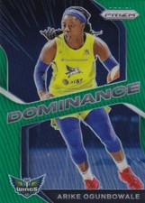 2021 Panini Prizm WNBA Dominance Insert Green Refractor #3 Arike Ogunbowale
