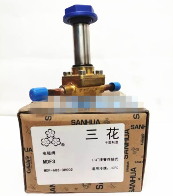 1pcs New SANHUA Solenoid Valve MDF-A03-3H002 220V Coil 6MM