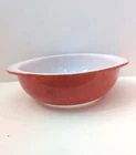 Pyrex #024 2 QT Flamingo Pink Casserole Dish Round Glass Handles 1950's Vintage