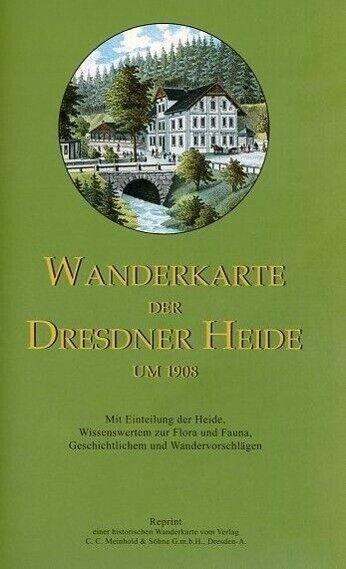 Thumbnail - Wanderkarte Der Dresdner Heide Um 1908 - Reprint Vom Sonnenblumen