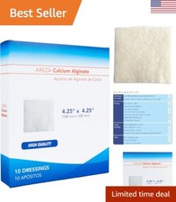 Calcium Alginate Wound Dressings 4.25" x 4.25" - Pack of 10 for Optimal Healing