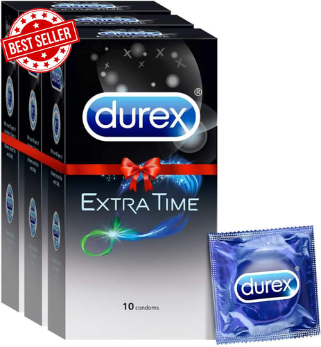 Condoms 30 Pack Extra Time Extended Pleasure Long Lasting Lubricated Latex - Picture 12 of 12