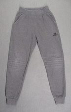 Adidas Kid's Sweatpants Dark Grey Medium Waist 23 Stripe Logo Jogger Outdoors