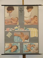 El Baño Diario Para Bebés Y Niños Pequeños 1962 Póster Escolar 82x114cm