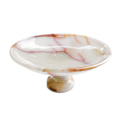 Coupe Profonde En Onyx Et Perles De Bronze Vers