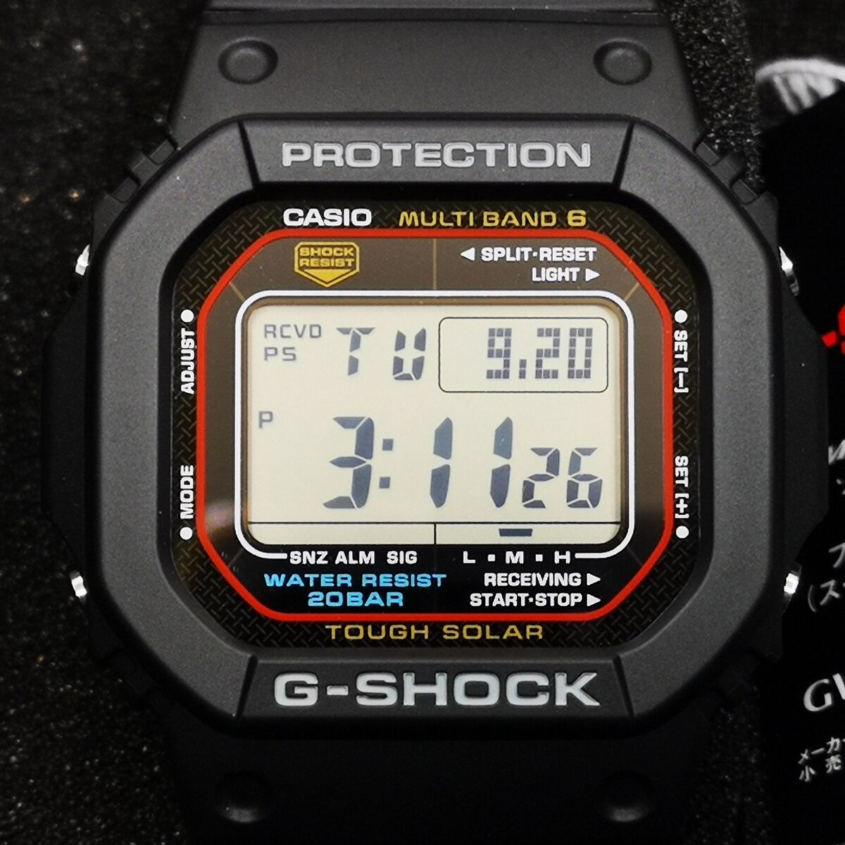 CASIO G-SHOCK GW-M5610U-1JF Black Red Waterproof Solar Men's Watch New in  Box