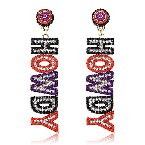 Western Ohrringe für Damen Cowgirl Ohrhänger Ohrhänger Glitzer Strass Samen - Bild 1 von 4