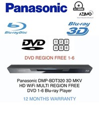 Image of Panasonic DMP-BDT320 Multi Region DVD 1-6 3D FLAC WiFi MKV blu-ray Player rr