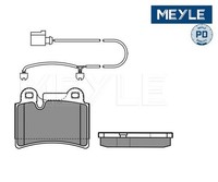 Bremsbelagsatz, Scheibenbremse Meyle 0252409717/PD FüR Vw