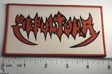 Sepultura Red Border Woven Patch