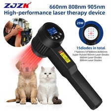 Handheld 25W Super Pulsed 905nm Laser Therapy Device for Muscle Joint Body Pain