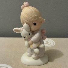 Precious Moments Figure  Jesus Loves Me  OOB Bisque Porcelain Collectible