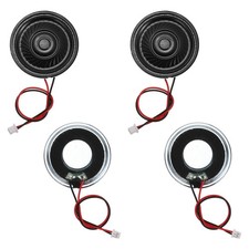4 Pcs 8 Ohm Small Speaker, 1W 36mm OD Metal Shell Round Magnet Tiny Speaker