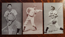 3-1947-66 Pittsburgh Pirates Exhibit MLB Baseball Cards w/ HOFer Ralph Kiner EX+