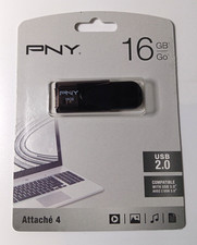 PNY - Attach  4 16GB USB 2.0 Flash Drive - Blue by USB