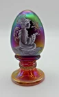 VTG Fenton 1995 Handpainted Angel Carnival Glass Egg Signed #59/2500 Frederick