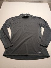 Women's Adidas Climawarm Gray Large Long Sleeve Workout Training T Shirt