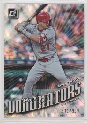 2019 Panini Donruss Dominators 641/999 Mike Trout #D1 uk2