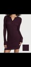 Victoria'sSecret So Soft Modal  Wide Rib, Long Sleeve Henley Dress Size XL Wine — photo 5